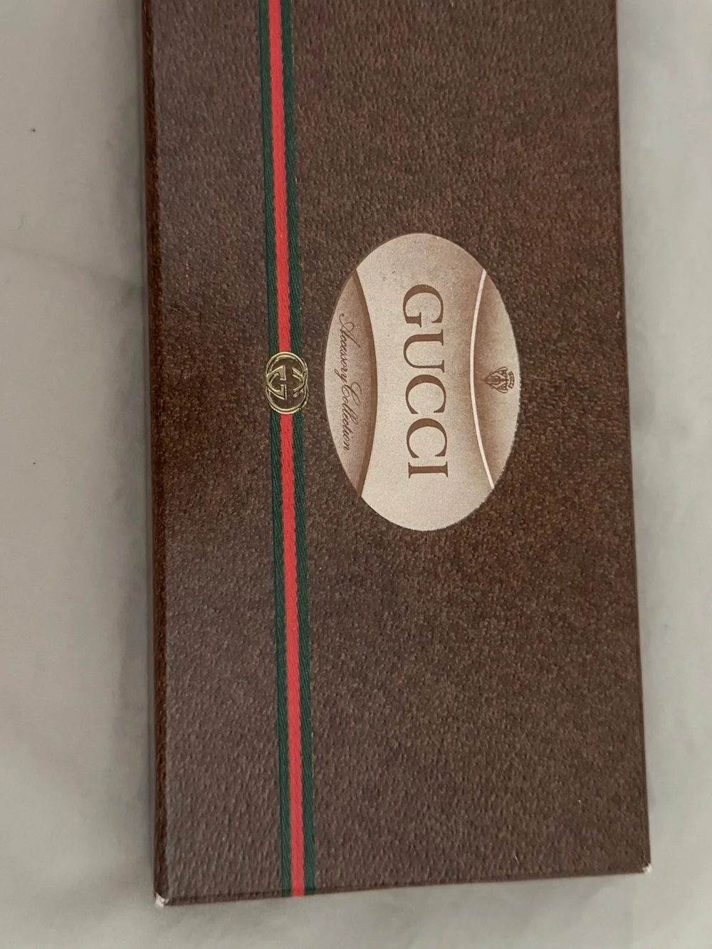 Gucci Gold Double Clip Key Holder with Black Center Accent